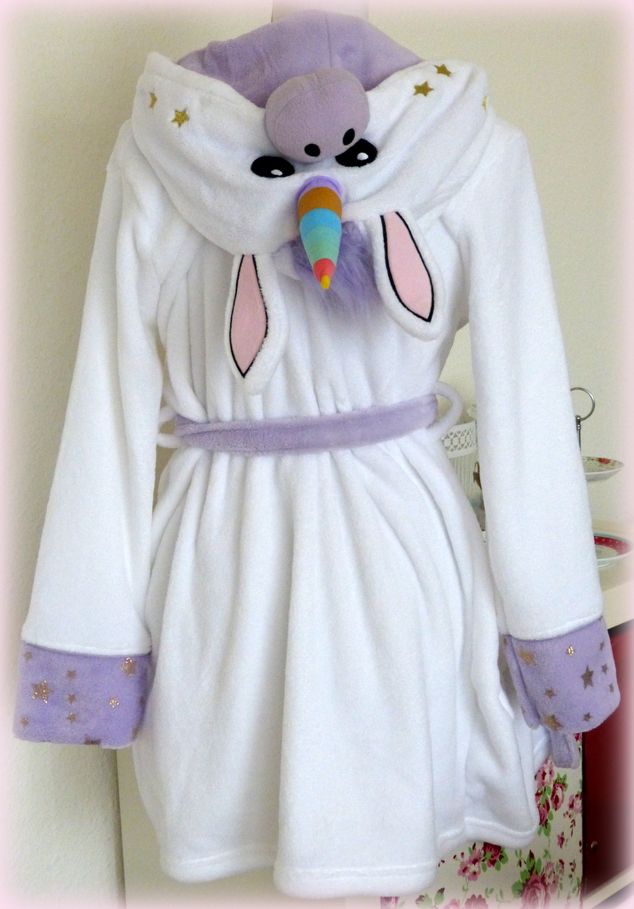 bademantel damen einhorn