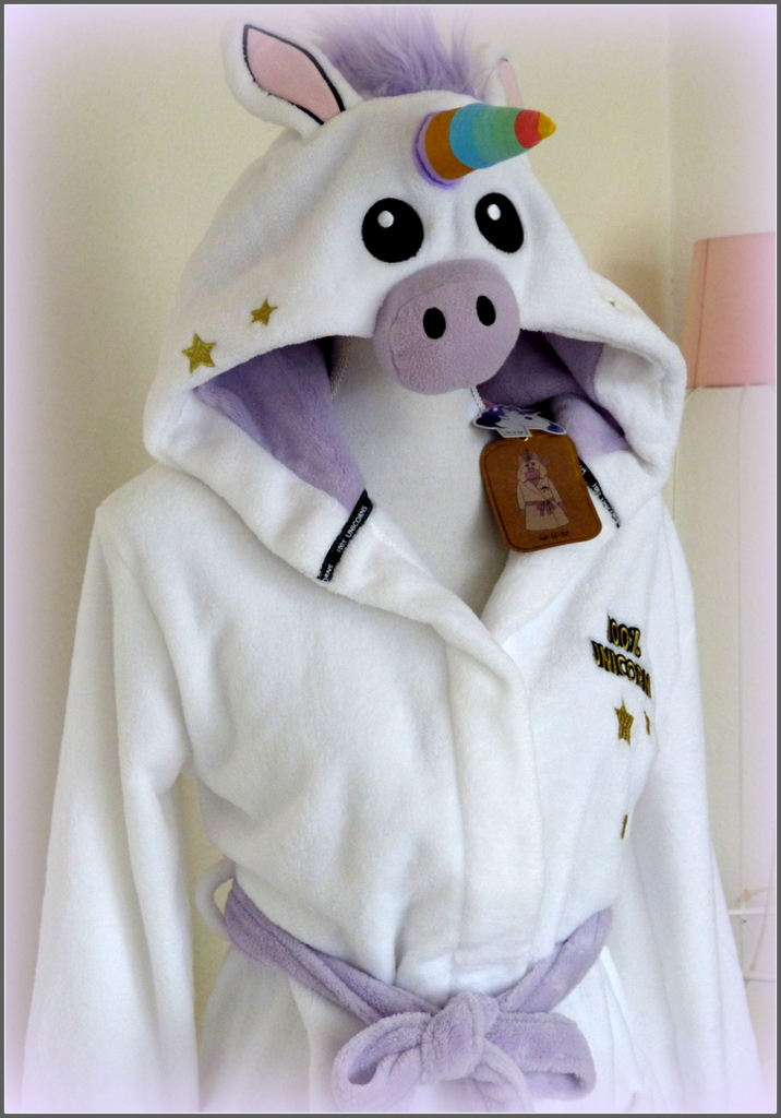 bademantel damen einhorn